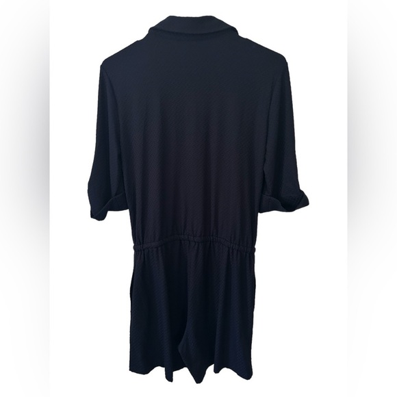 J. McLaughlin Westport Romper in Navy Blue Raffia Jacquard Size XS - Picture 7 of 12